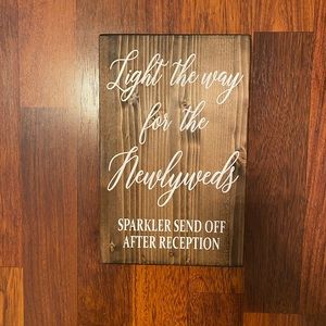 “Sparkler Send Off” Wooden Sign
